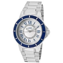 a_line 80009-22-BU Marina White Textured Dial Stainless Steel