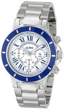 a_line 80015-22-BU Marina Chronograph White Textured Dial Stainless Steel