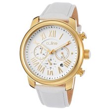 a_line Amor 80163-YG-02 46mm Gold Plated Stainless Steel Case Leather Mineral
