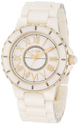 uA-Line a_line AL-20040-BEBEYR Marina Silver Textured Dial Beige Ceramic 