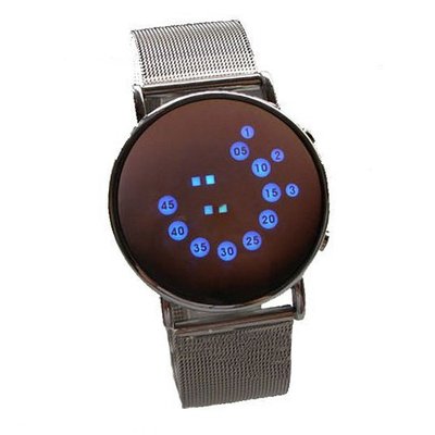 Absolute Flash LED Color Mirror Time & Date Casual/Sport Wrist (SILVER)