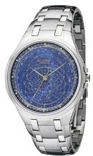 Accurist Celestial Timepiece Quartz with Blue Dial Analogue Display and Silver Stainless Steel Bracelet GMT118UK