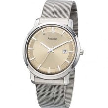 Accurist Gents Champagne Dial Stainless Steel Mesh Bracelet MB900K