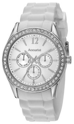 Accurist Ladies Stainless Steel with Stone Set Bezel