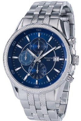 Accurist Quartz With Blue Dial Chronograph Display And Stainless Steel Bracelet MB935N