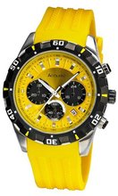 Accurist Quartz with Yellow Dial Chronograph Display and Yellow Silicone Strap MS970YY