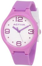 Activa By Invicta AA101-013 White Dial Purple Polyurethane