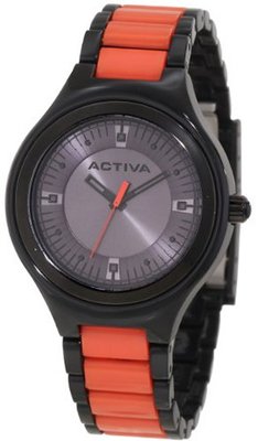 Activa By Invicta AA201-018 Silver Grey Dial Black and Red Plastic