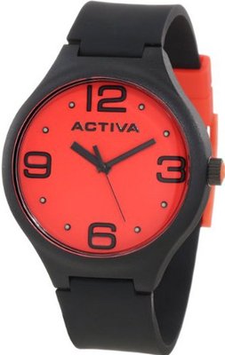 Activa By Invicta Unisex AA100-018 Red Dial Black Polyurethane
