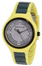 Activa By Invicta Unisex AA200-014 Grey Silver Dial Yellow Plastic