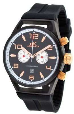 Adee Kaye AK7232-MIPRG Black Ion Plated Chronograph