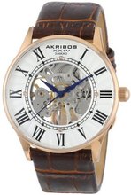 Akribos XXIV AK499RG Bravura Slim Mechanical Leather Strap