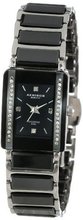 Akribos XXIV AK522BK Ceramic Rectangular Quartz Bracelet