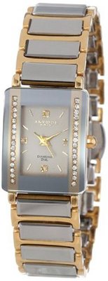 Akribos XXIV AK522YG Ceramic Rectangular Quartz Bracelet