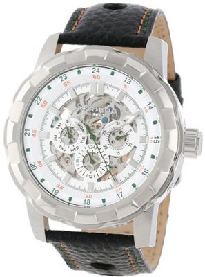 Akribos XXIV AK557SS Premier Automatic Multi-Function Leather Strap