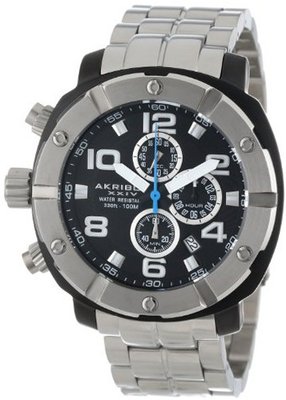 Akribos XXIV AK576SS Conqueror Diver's Chronograph Stainless Steel Bracelet