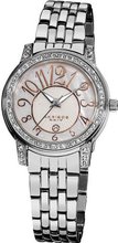 Akribos XXIV AK586SS Lady Diamond Stainless Steel Sparkle Mother-Of-Pearl Quartz