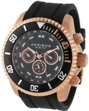 Akribos XXIV AK597RG Grandiose Swiss Quartz Multi-Function Silicone Strap