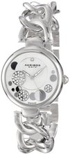 Akribos XXIV AK678SS Lady Diamond Crystal Mother-Of-Pearl Dial Silver-Tone Twist Chain Link Bracelet