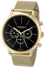 Akribos XXIV AK714YG Analog Display Swiss Quartz Gold