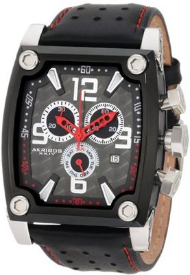 Akribos XXIV AKR415BK Conqueror Swiss Quartz Black Chronograph