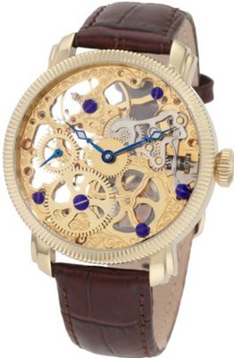 Akribos XXIV AKR418YG Bravura Mechanical Skeleton Gold-Tone