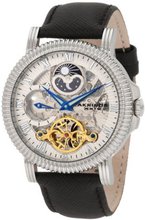 Akribos XXIV AKR452BR Bravura Automatic Dual Time Skeleton Cream Dial