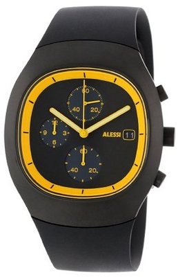 Alessi AL21011 Ray Chronograph and Polyurethane Black Designed by Stefano Giovannoni