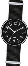 Alessi Al6252 Record Wrist in Stainless Steel with Nylon Strap, Black D.1.25"