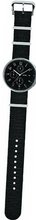 Alessi AL6452 Record Wrist in Stainless Steel with Nylon Strap, Black D.1.5"