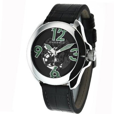 Android AD478AK Concept T 2 Skeleton Automatic Black Domed Crystal
