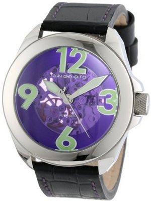 Android AD478APU Concept T 2 Skeleton Automatic Purple Domed Crystal