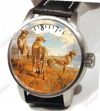 Angular Momentum Artisan Time Piece Collection Églomisé African Wildlife