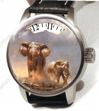 Angular Momentum Artisan Time Piece Collection Églomisé African Wildlife