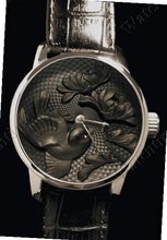 Angular Momentum Artisan Time Piece Collection Tec & Art Bird on Black Guilloché