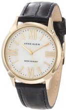 Anne Klein AK/1164INST Gold-Tone Interchangeable Leather Strap Box Set