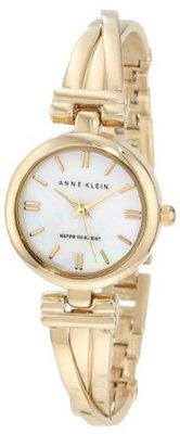 Anne Klein AK/1170MPGB Gold-Tone Criss Cross Bangle