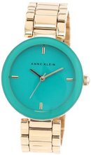 Anne Klein AK/1290TEGB Green Crystal Gold-Tone Bracelet