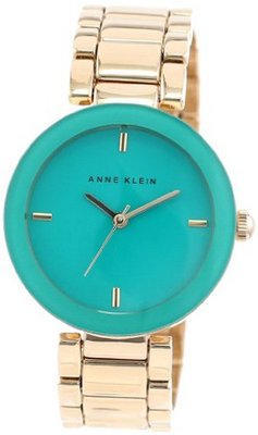 Anne Klein AK/1290TEGB Green Crystal Gold-Tone Bracelet
