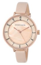 Anne Klein AK/1406RGLP Easy-to-Read Dial Rose Gold-Tone and Blush Pink Leather