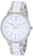 Anne Klein AK/1413WTSV Silver-Tone White Dial Bracelet