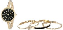 Anne Klein AK/1470GBST Gold-Tone and Bracelet Set