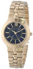 Anne Klein AK/1494NVGB Navy Blue Dial Gold-Tone Bracelet