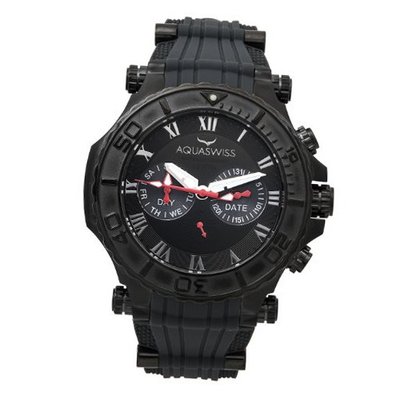 uAquaSwiss Aquaswiss 39G5011 Bolt Multifunction Swiss Black Ion Stainless Steel Case 