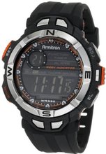 Armitron Sport 408233ORG Chronograph Multi-Function Orange Accented Black Resin