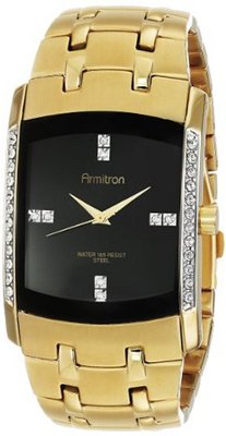 Armitron 20/4541BKGP Swarovski Crystal Accented Gold-Tone Bracelet