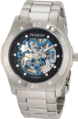 Armitron 204406BISV Automatic Silver-Tone with Black and Blue Accents Dress