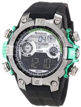Armitron 40/8251GRN Round Metalized Green Accented Digital Sport