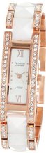 Armitron 75/5033WTRG Swarovski Crystal Accented White Ceramic Link Rosegold-Tone Bracelet