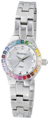 Armitron 75/5148SVSVRB Multi-Color Swarovski Crystal Accented Silver-Tone Bracelet